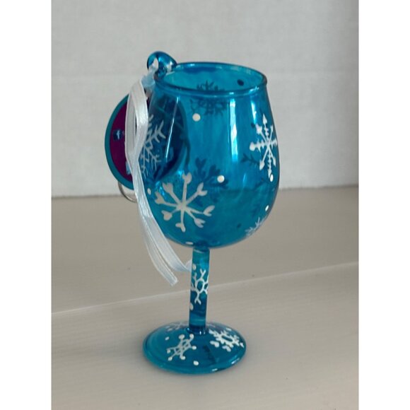 Lolita Sapphire Snowflake Blue Glass Christmas Ornament - Picture 3 of 4